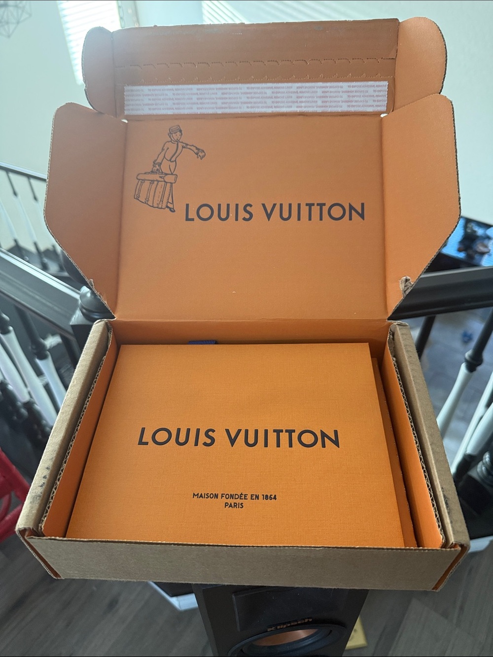 Louis Vuitton Orange Branded Gift Box with Logo
